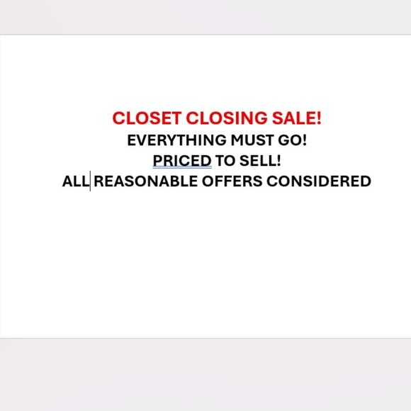 CLOSET CLOSING SALE!!! - Picture 1 of 1